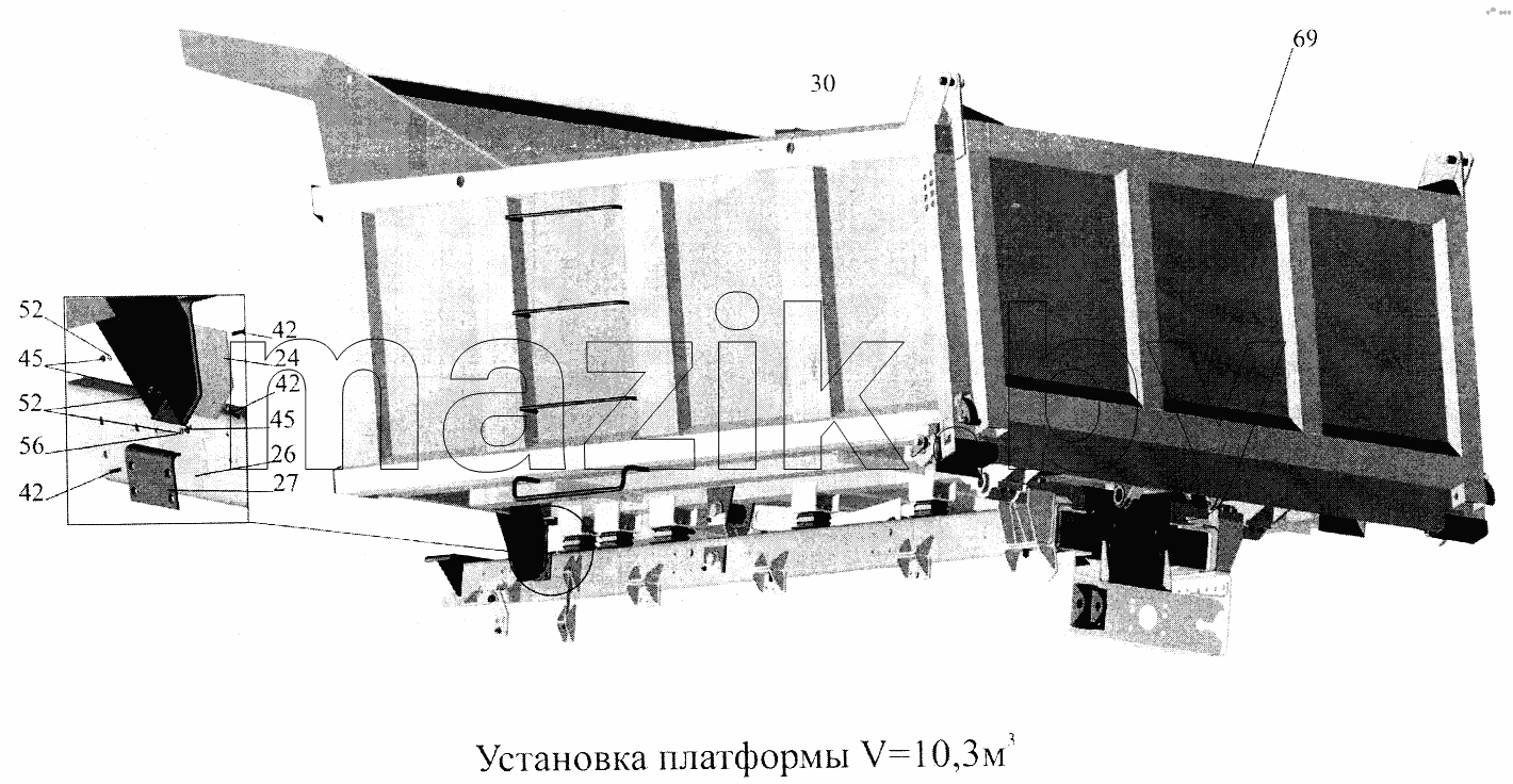 Установка платформы V=10.3 м3