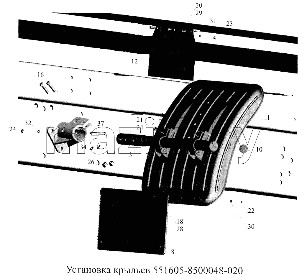 Установка крыльев 551605-8500048-020