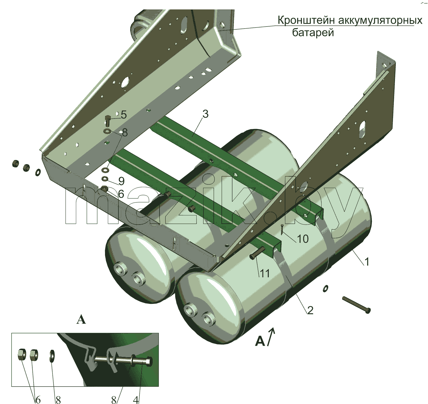 Крепление ресиверов 534003-3513004
