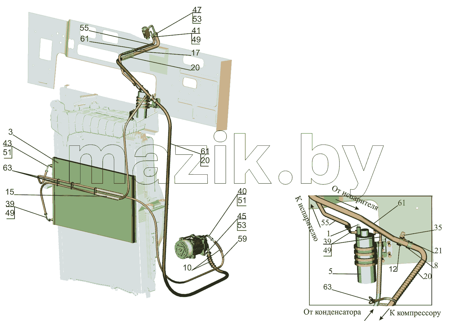 Установка кондиционера 5550V5-8100004-000