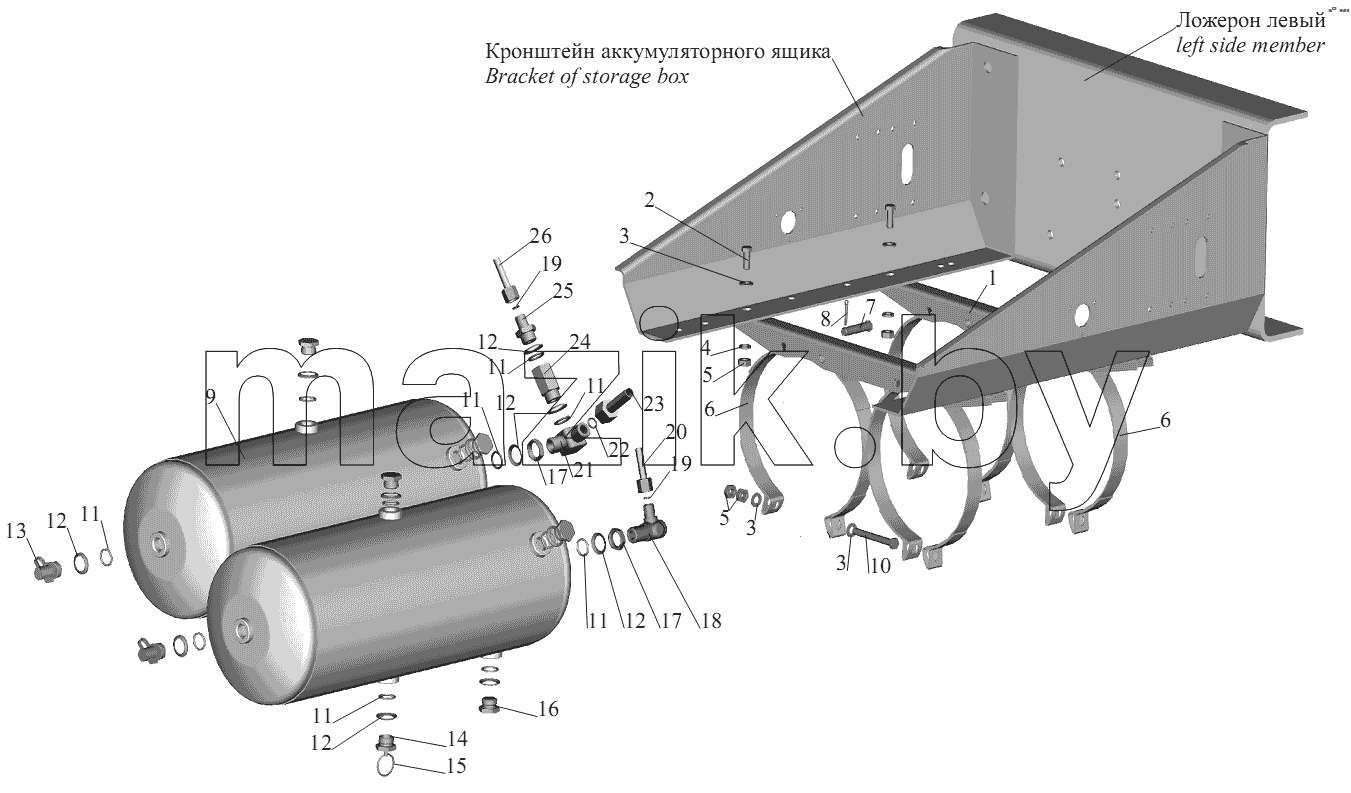 Установка ресиверов 555102-3513005