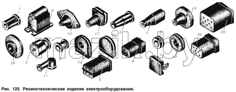 Резинотехнические изделия электрооборудования