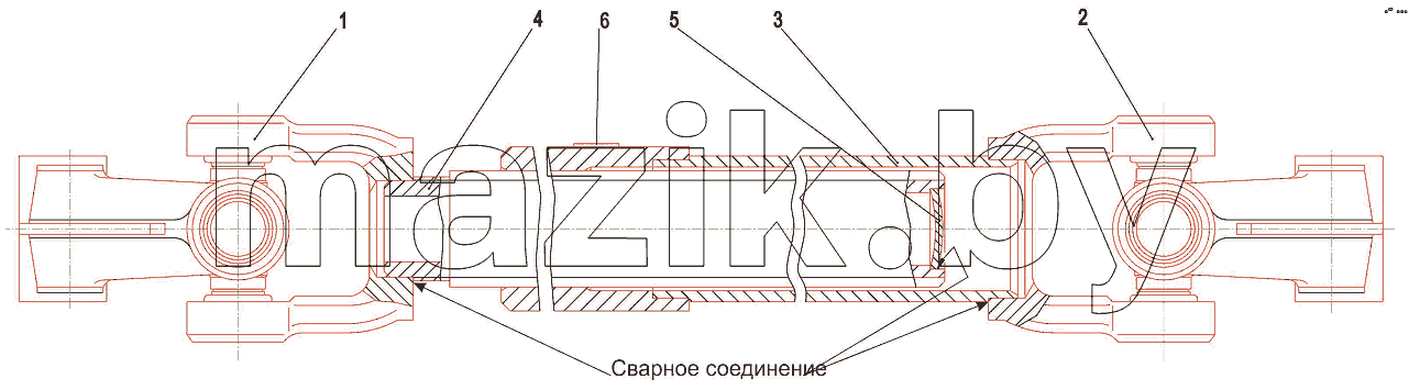 Вал нижний 5440-3444050