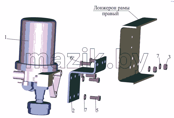 Крепление осушителя воздуха 534019-3536004