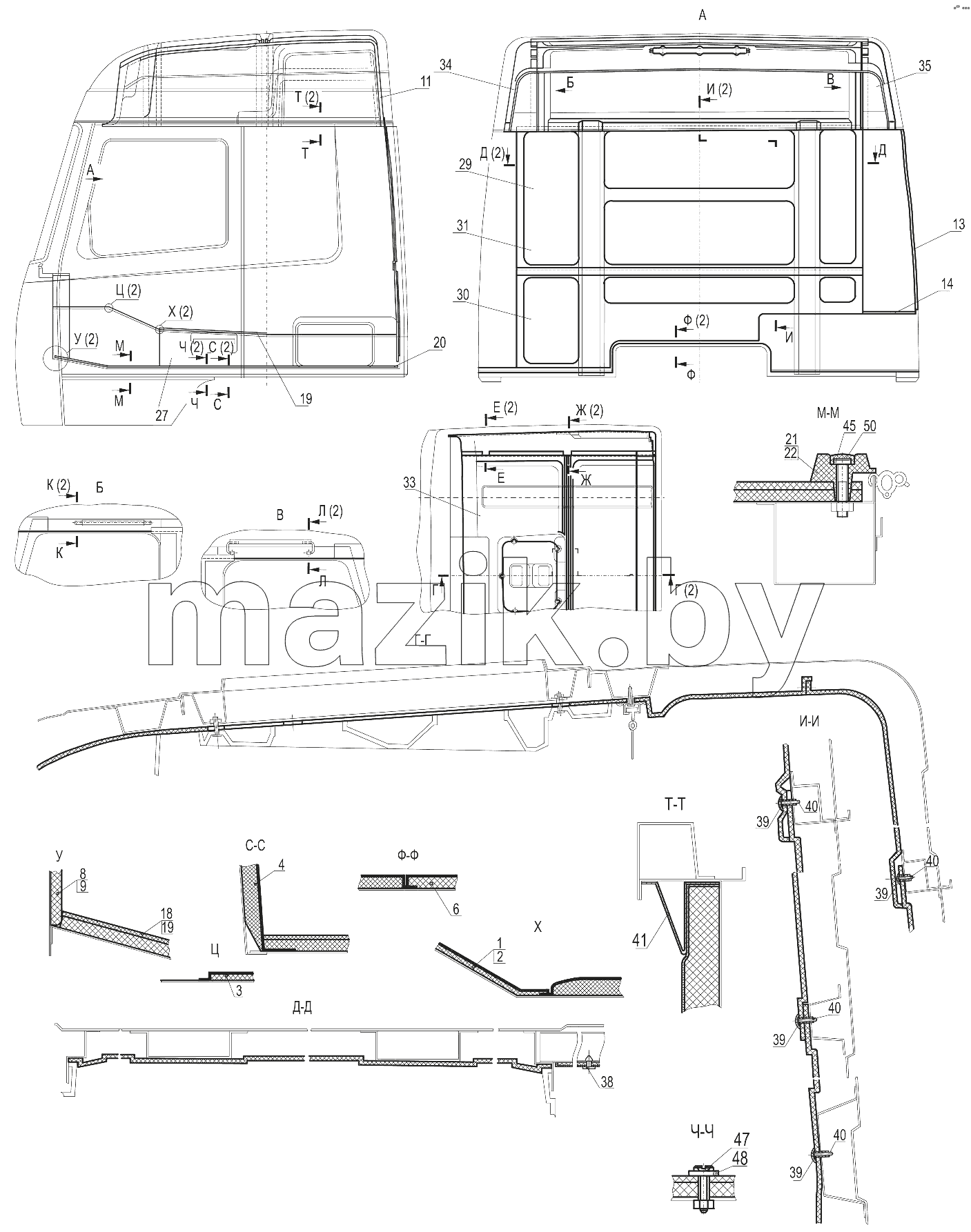 Установка обивок и ковриков 643019-5000100-020