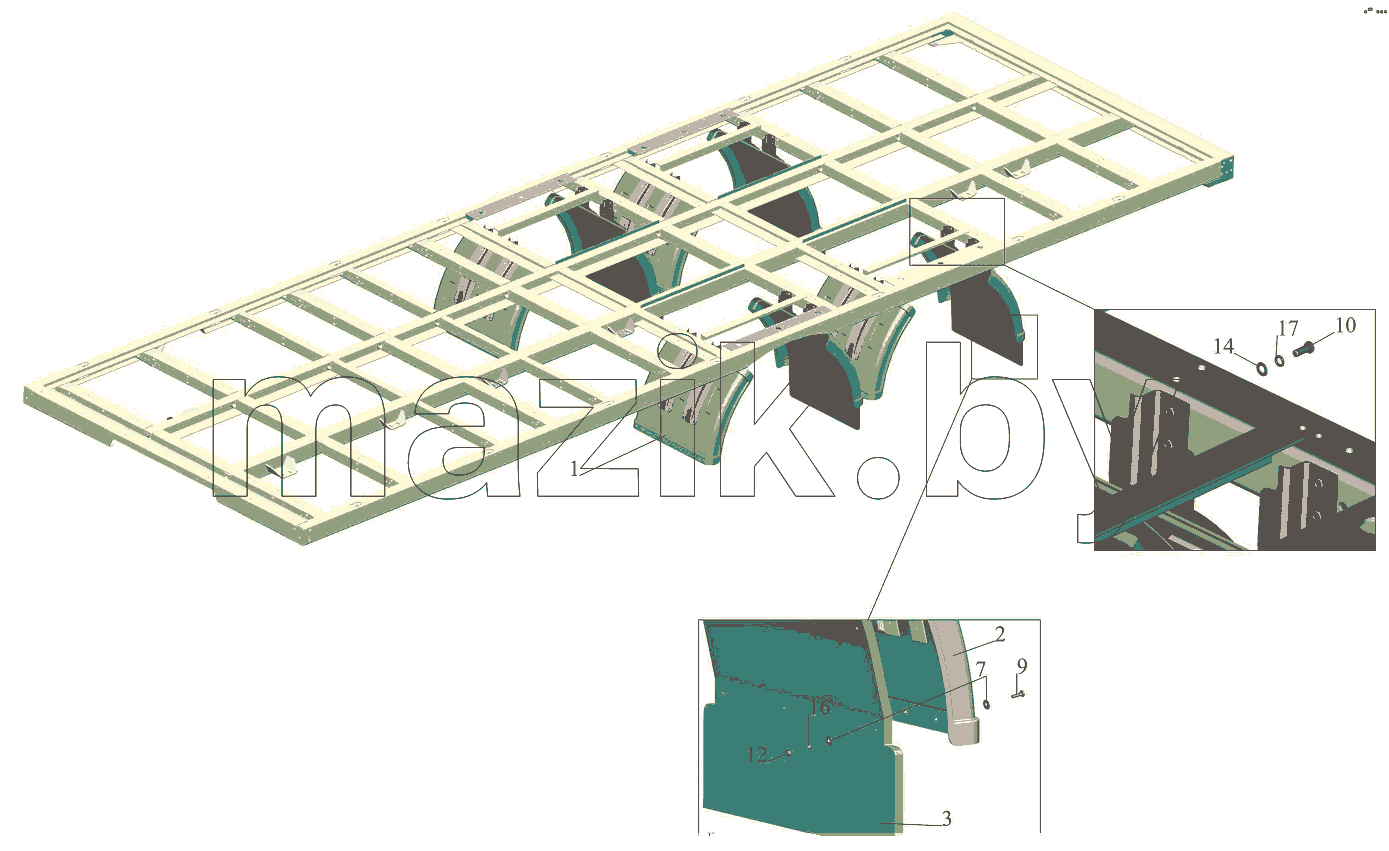 Установка брызговиков 6310E9-8500048-010