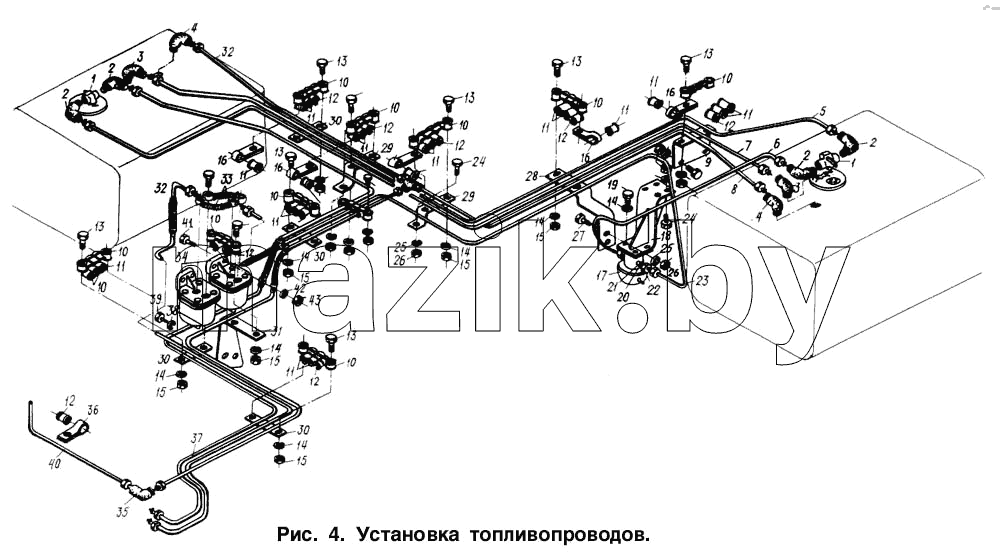 Установка топливопроводов