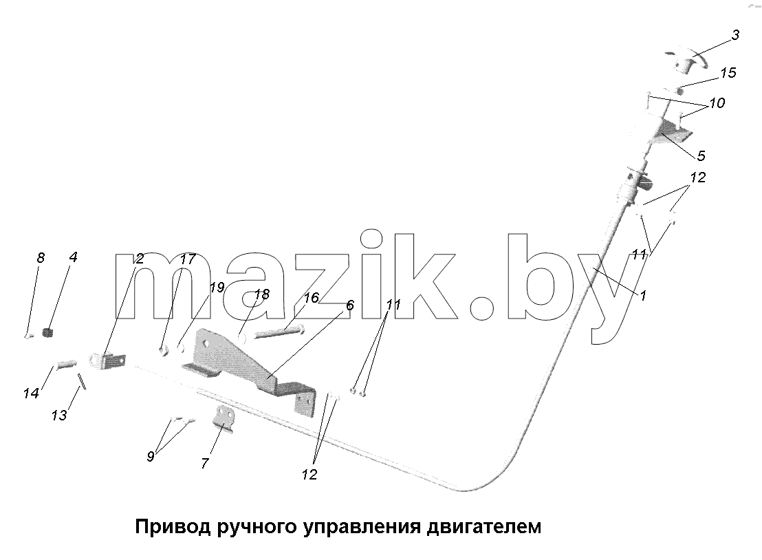 Система питания\Привод ручного управления двигателем