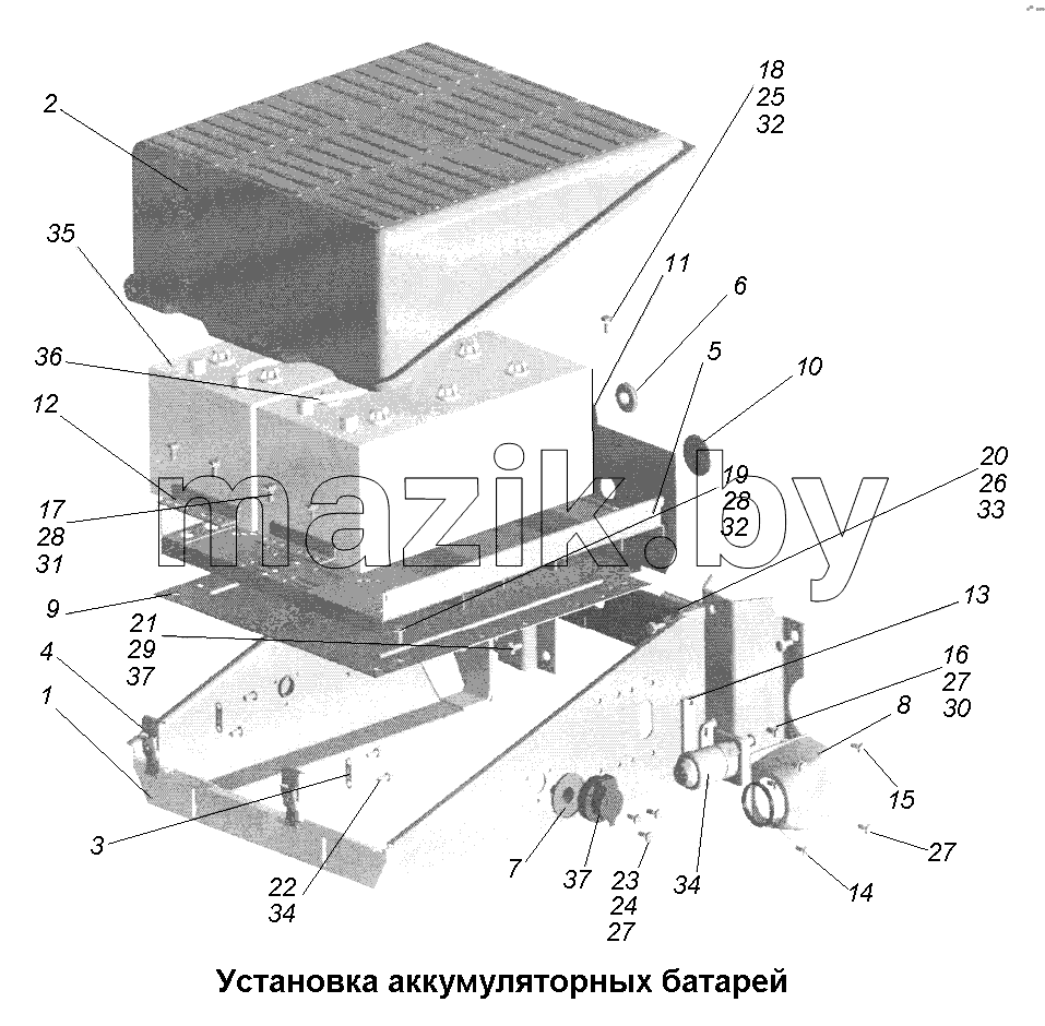 Электрооборудование\Установка аккумуляторных батарей