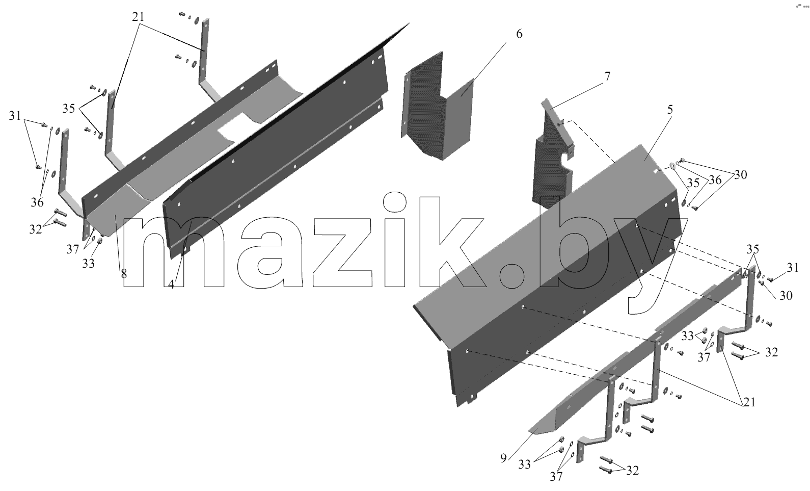 Установка шумоизоляционных экранов 642208-1061003