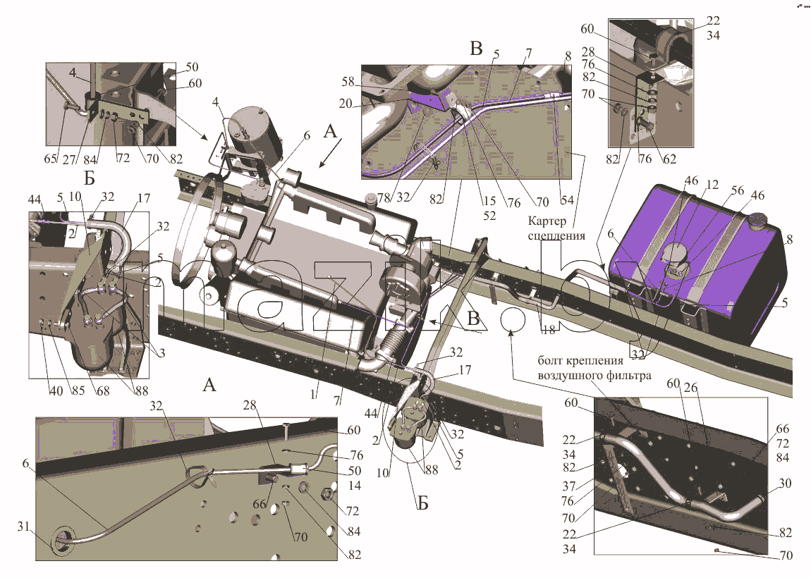 Крепление топливопроводов 650108-1104002-020