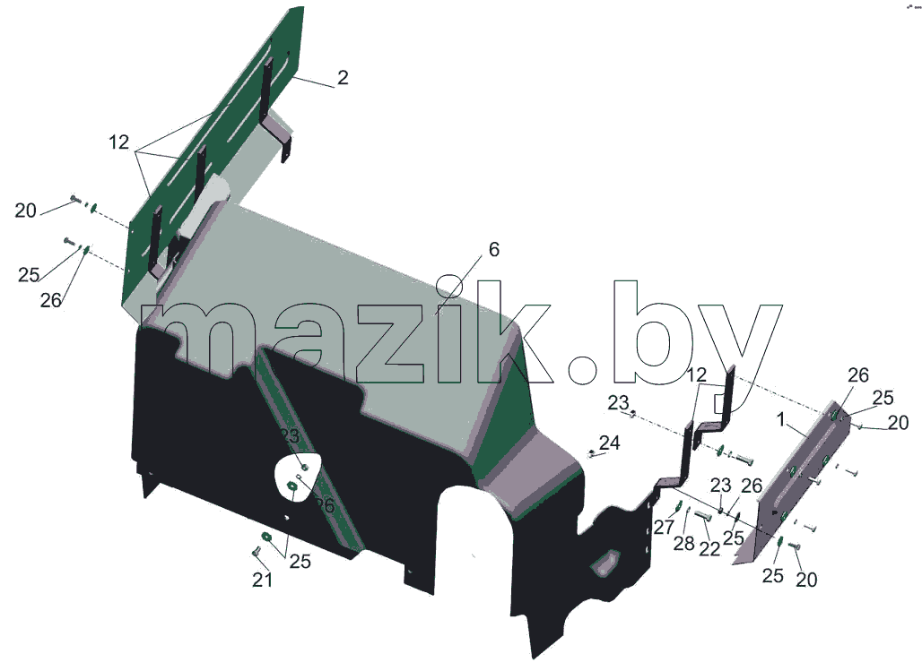 Установка шумоизоляционных экранов 6501B9-1061003-025