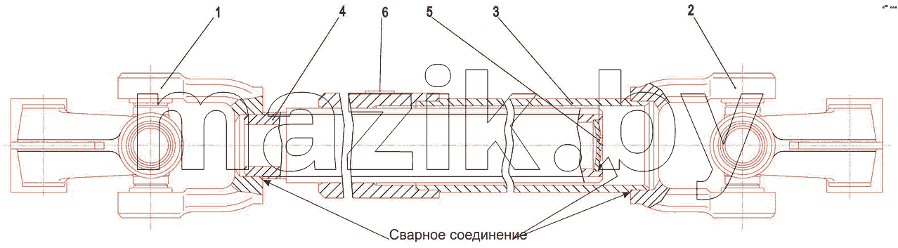 Вал нижний 5440-3444050