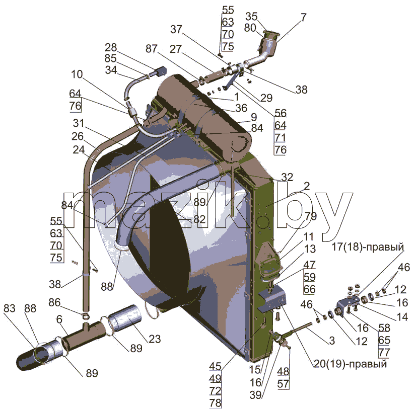 Установка системы охлаждения 5440B9-1300005-001