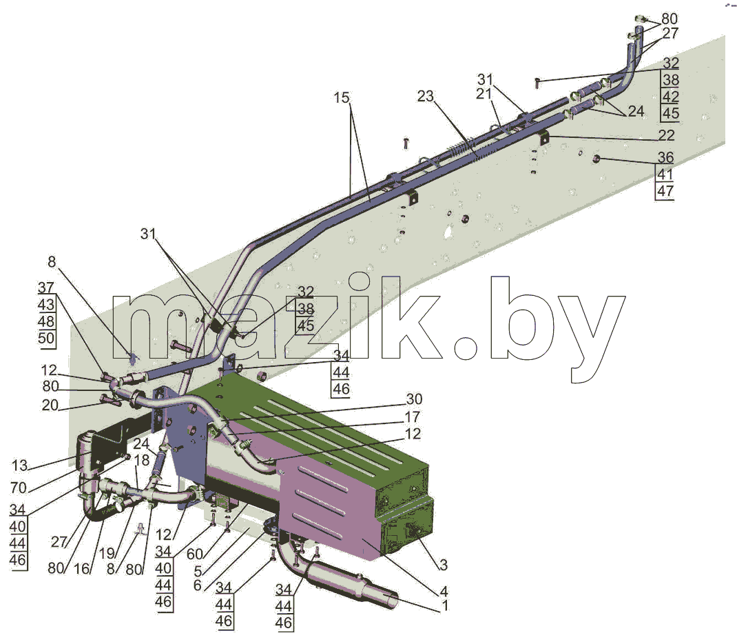 Крепление подогревателя 6501B9-1015001-000, (010)