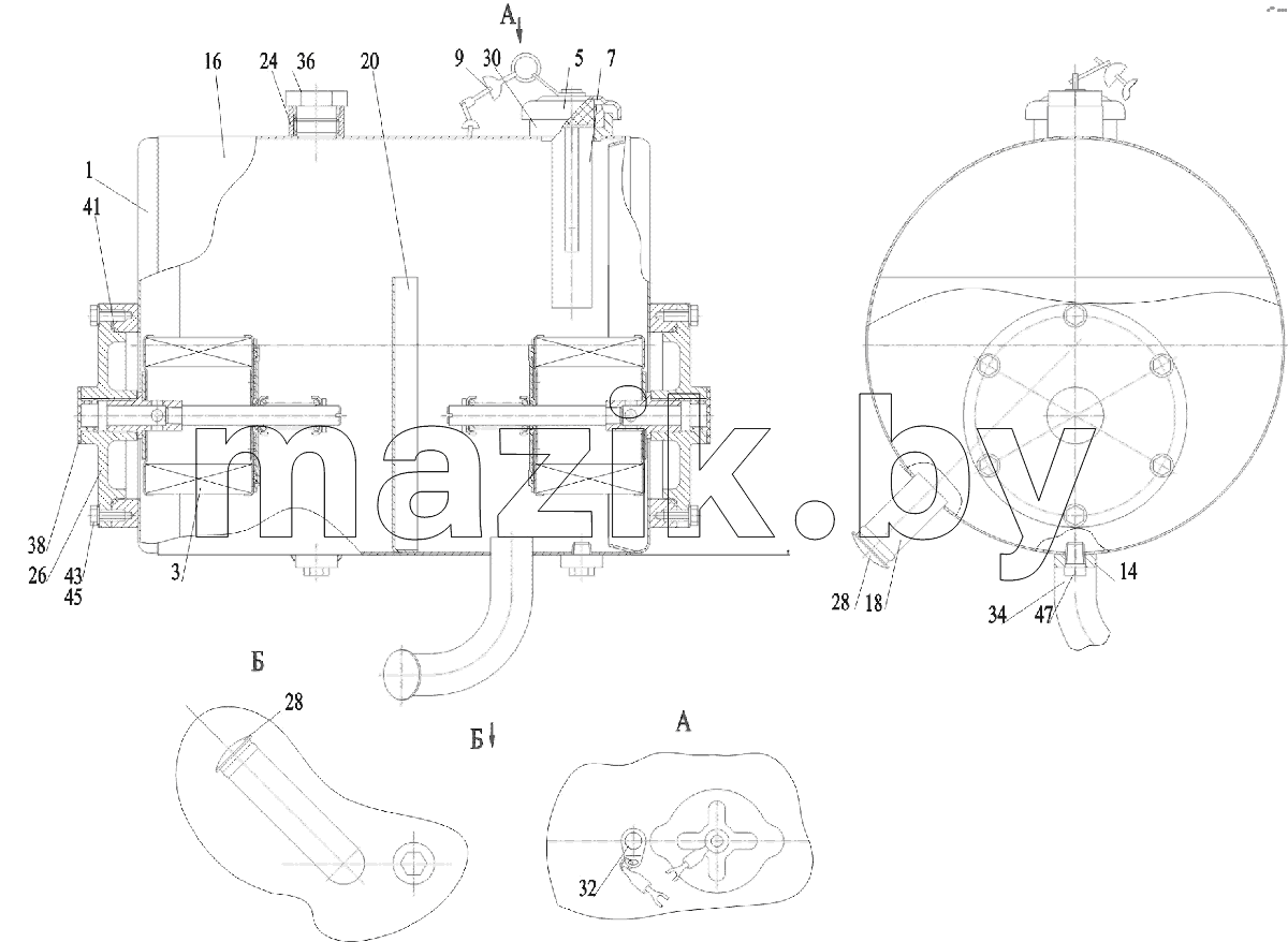 Бак масляный 6516V8-3410010