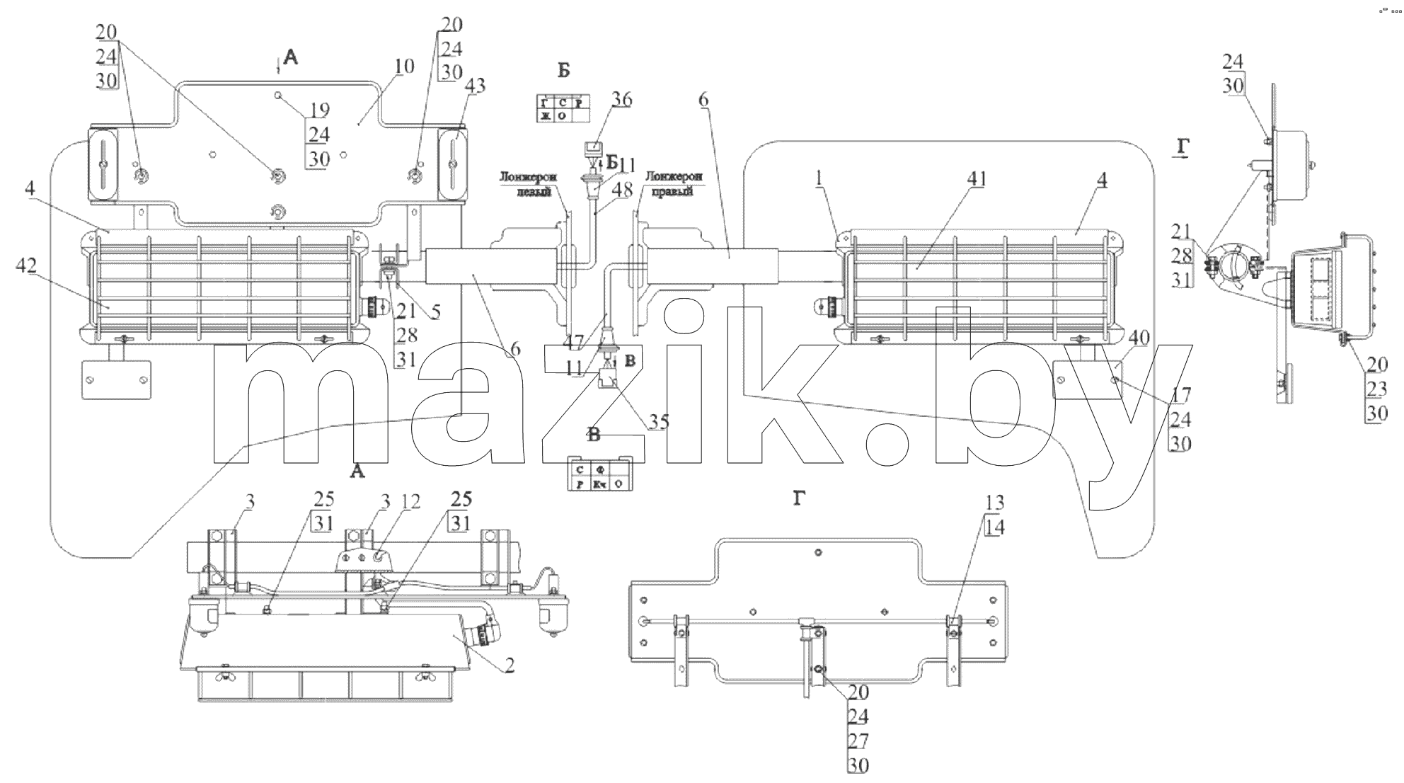 Установка задних фонарей 55165-3700009