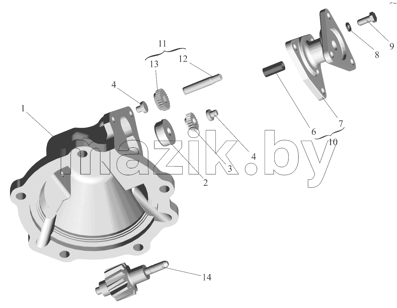 Коробка раздаточная. Крышка спидометра 63171-1802104