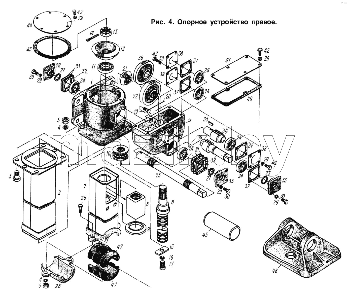 Опорное устройство правое