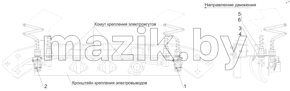  Пневмовыводы на полуприцеп 544019-3521004
