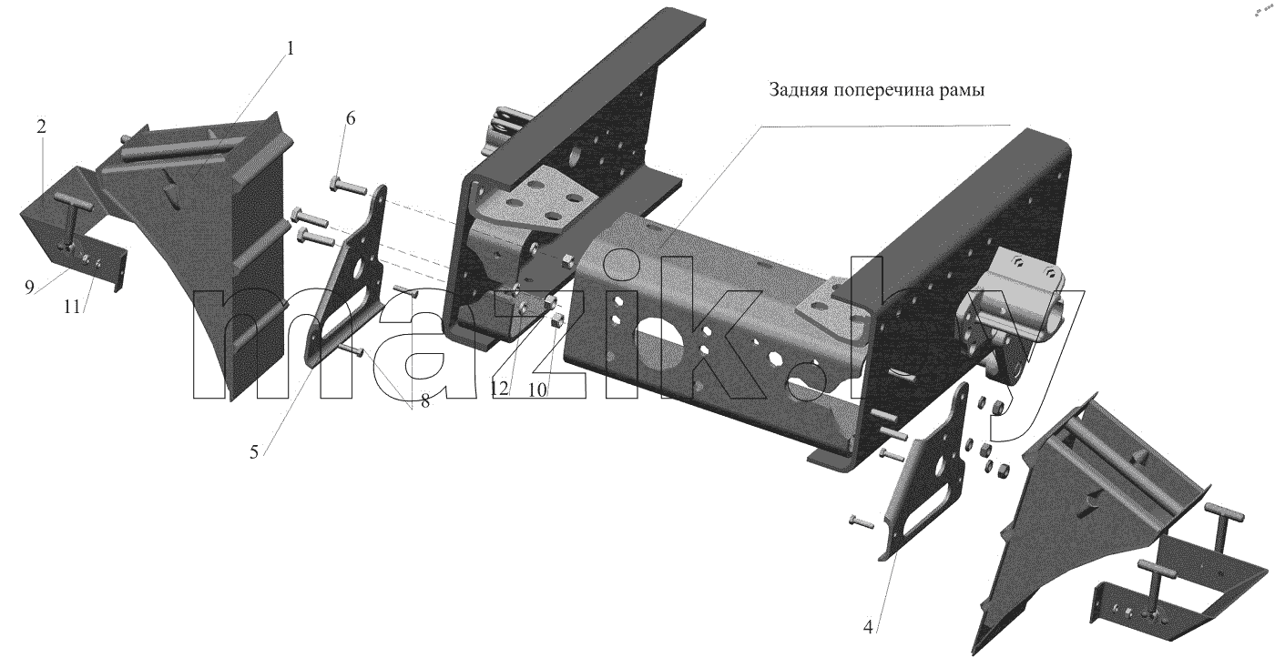  Установка противооткатных упоров 544018-3900037