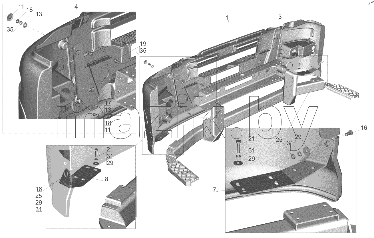 Установка переднего бампера 5440E9-2800003-010