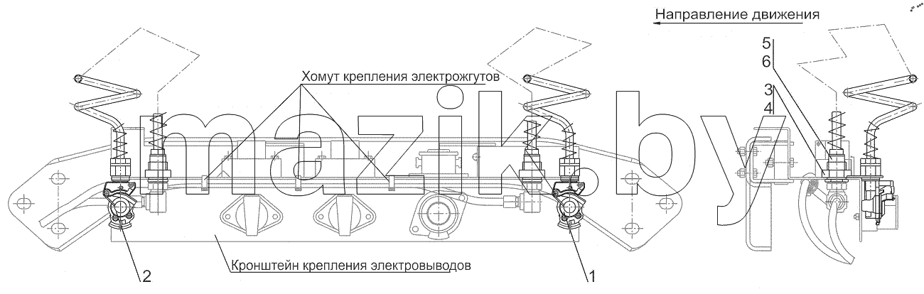  Пневмовыводы на полуприцеп 544019-3521004