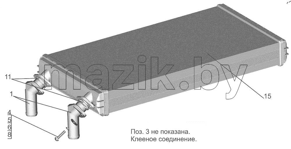  Радиатор отопителя 631019-8101060
