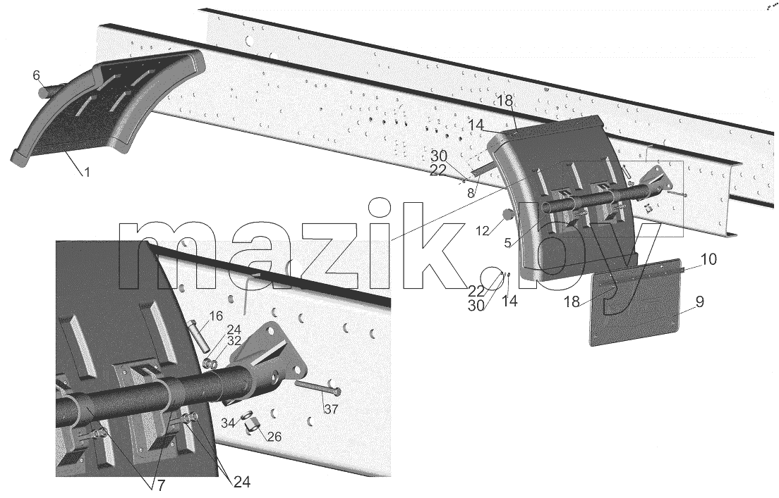  Установка крыльев 6430A8-8500048-040