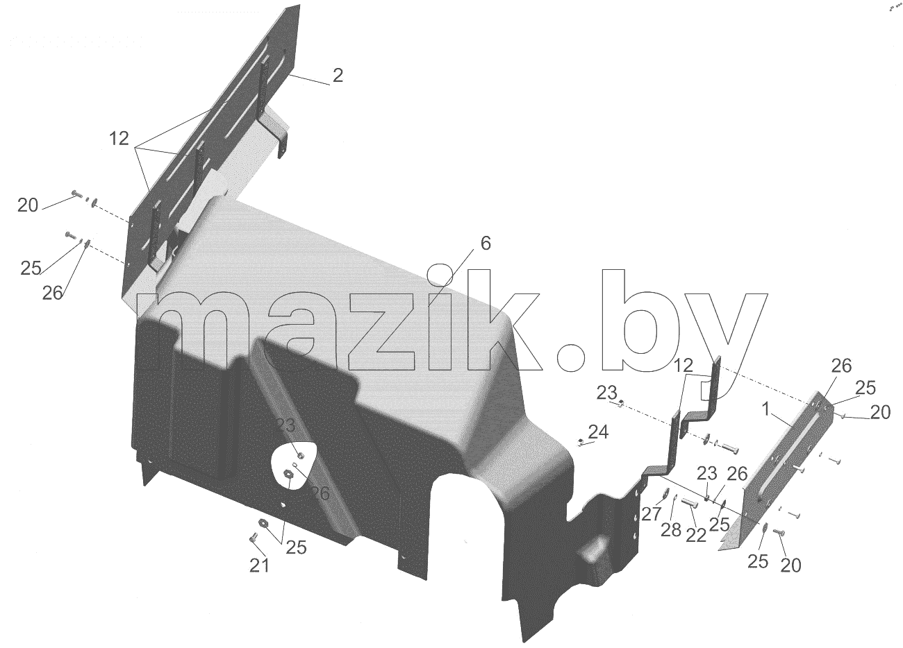  Установка шумоизоляционных экранов 6501B9-1061003-030