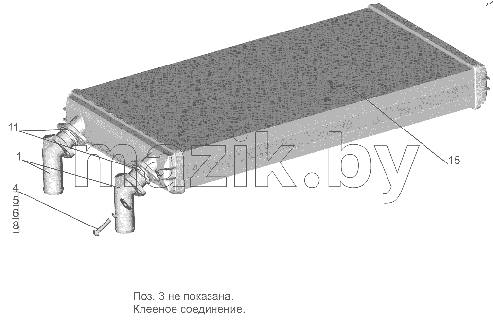  Радиатор отопителя 631019-8101060