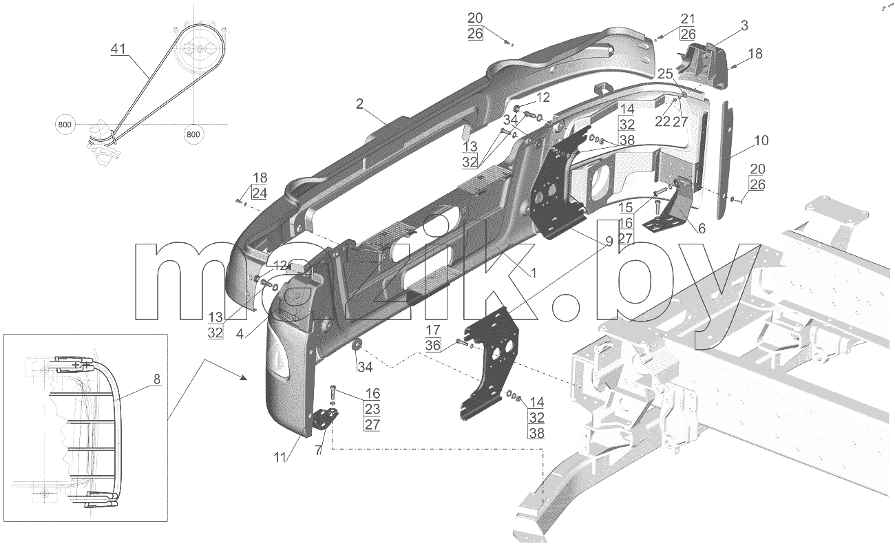  Установка переднего бампера 6516V8-2800003-000