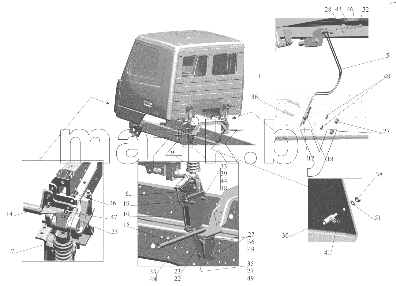  Установка кабины 6501-5000002-010