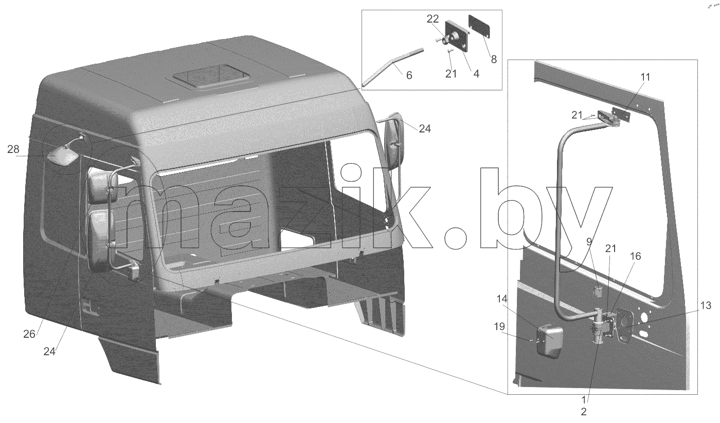  Установка зеркал 6430-8200005