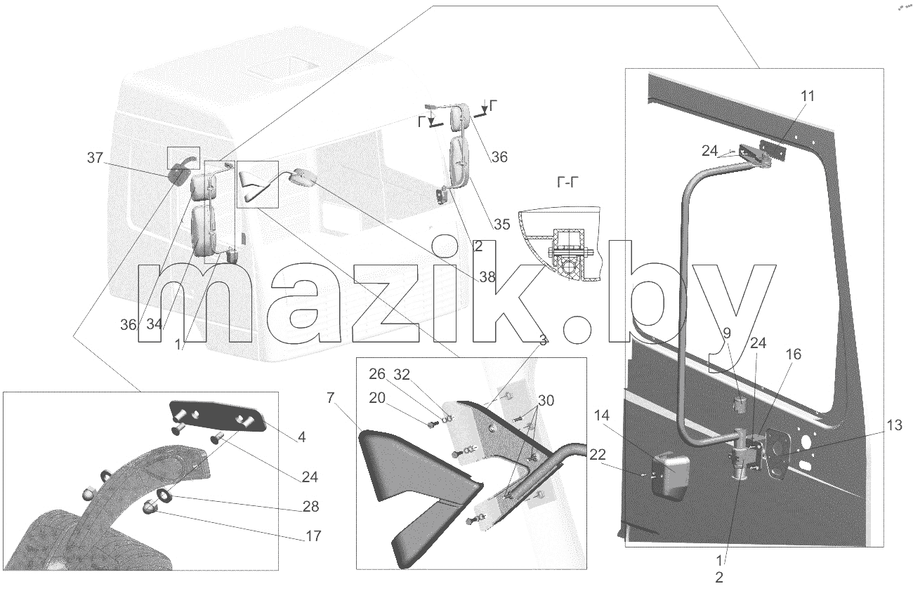  Установка зеркал 6430-8200005-020