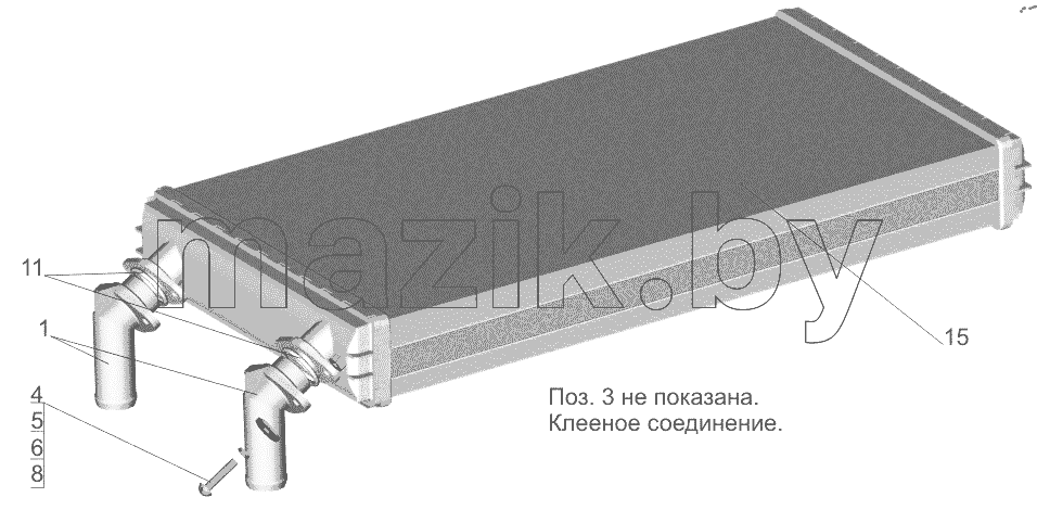  Радиатор отопителя 631019-8101060