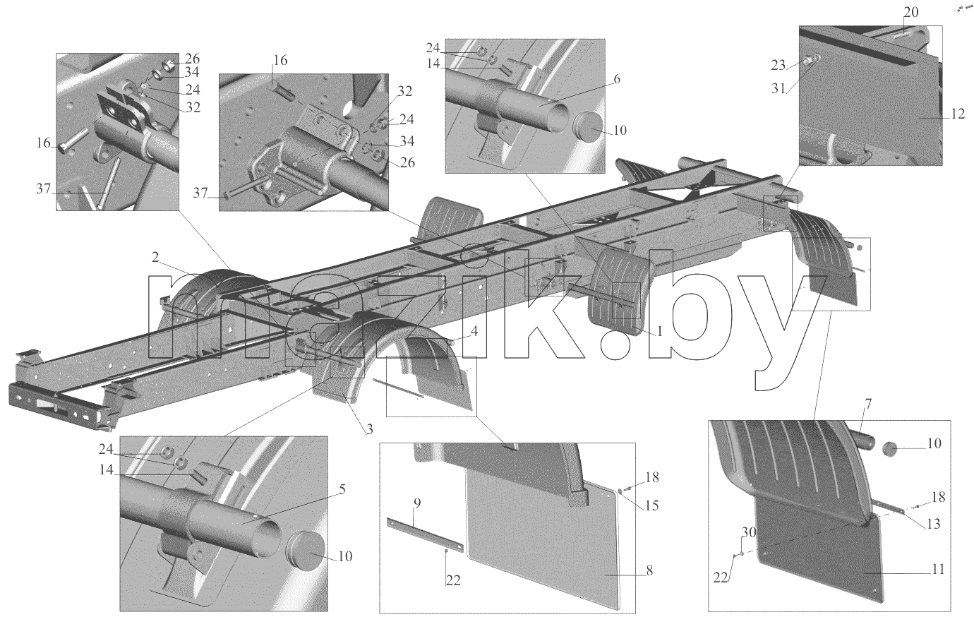  Установка крыльев 651608-8500048-020