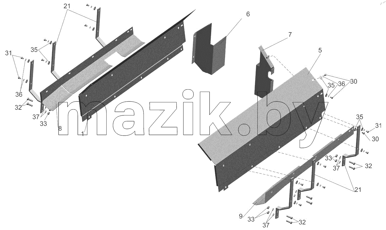 Установка шумоизоляционных экранов 642208-1061003