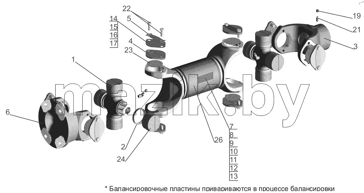  Вал карданный 642508-2218010