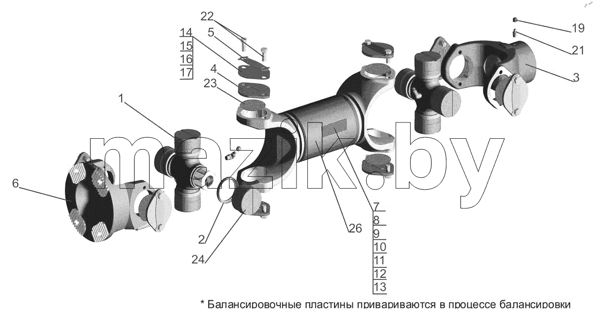  Вал карданный 543405-2218010