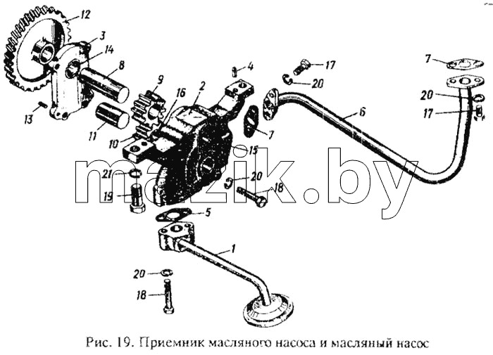 Приемник масляного насоса и масляный насос