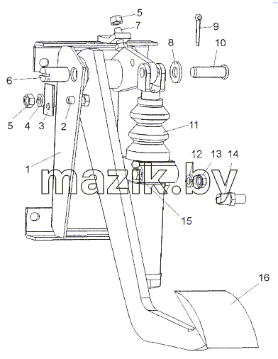 Механизм управления сцеплением 69237-1602010