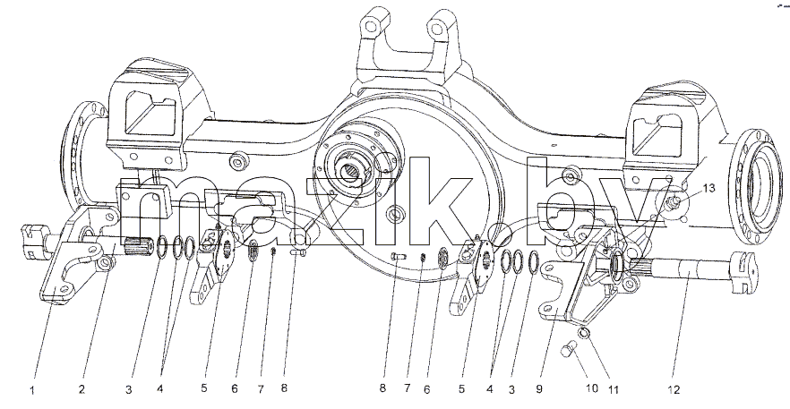 Привод тормозов заднего моста