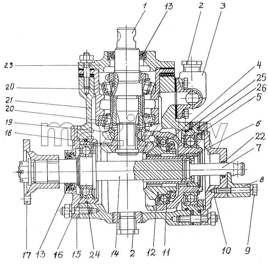 Передача угловая рулевого управления