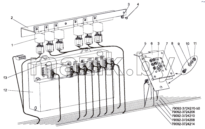 Установка блока предохранителей и реле