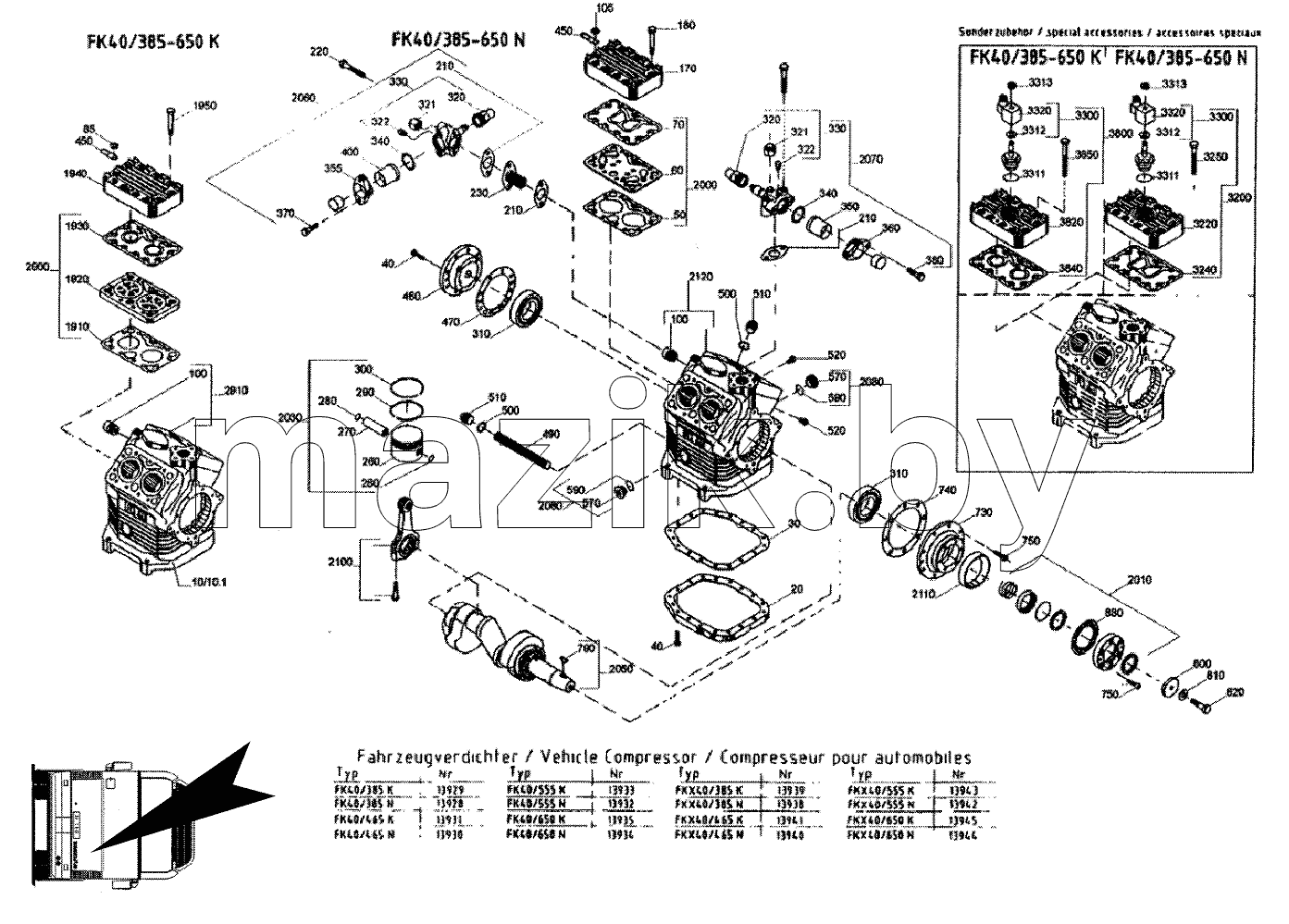 SPARE PARTS COMPRESSOR