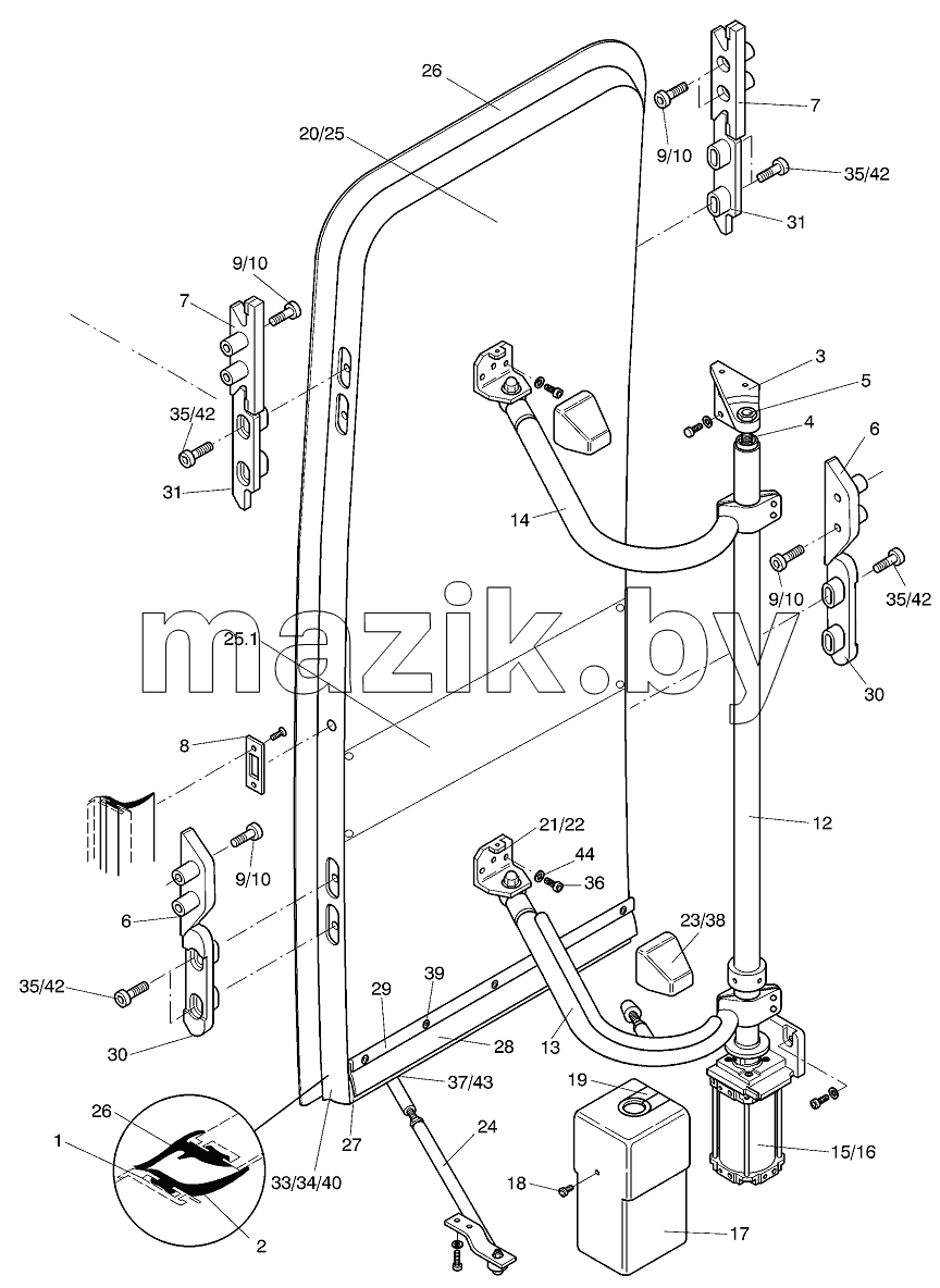 OUTWARD SWINGING DOOR REAR