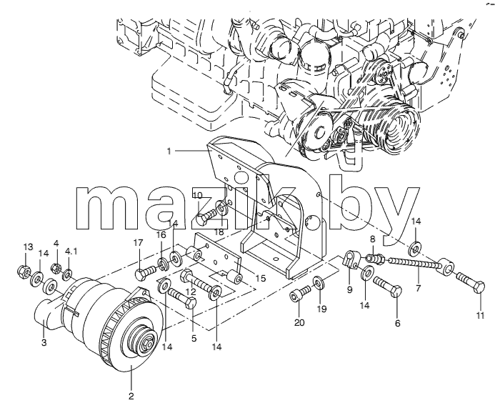 ALTERNATOR BRACKET LEFT