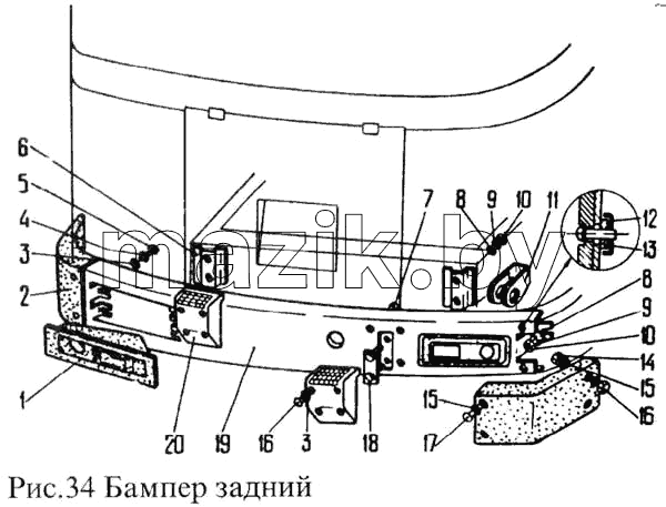 Бампер задний