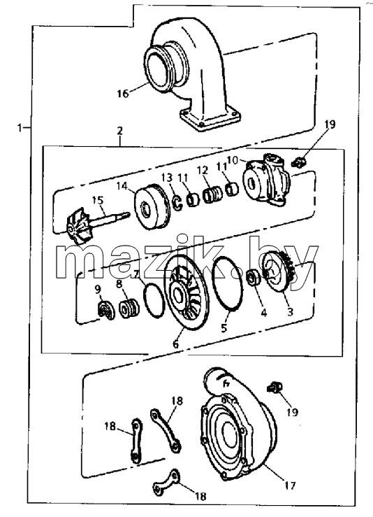 TURBOCHARGER, MANIFOLDS AND AIR CHARGE COOLER
